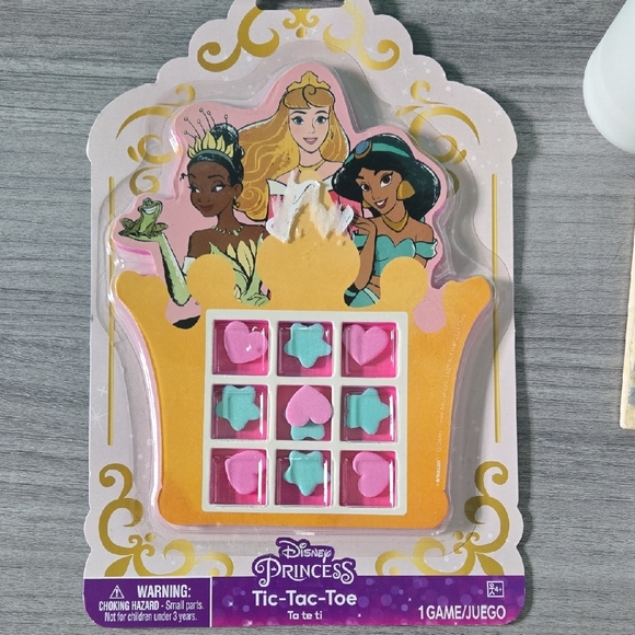 Disney Other - Disney Princess Tic Tac Toe Game Pink Blue Kids